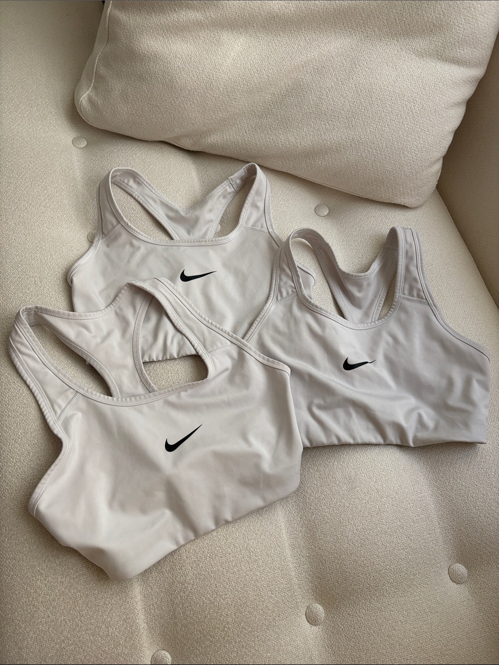Lot of 3 preowned Nike womens sports bras size M